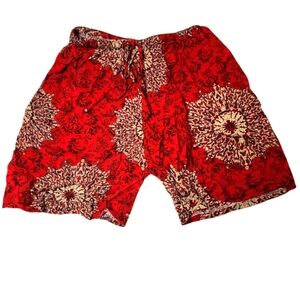 Imported🩳Boho Red Shorts Size S/M